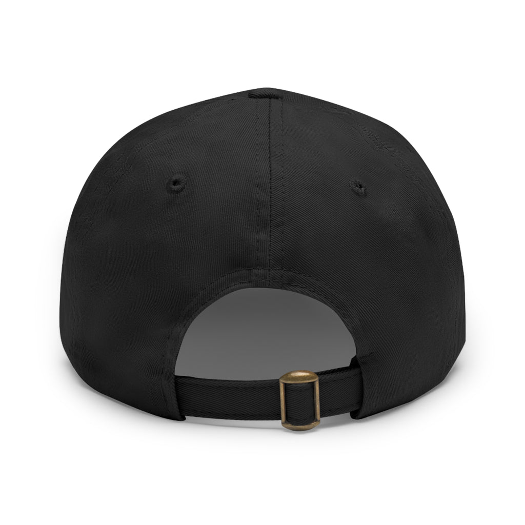 Dad Hat — "Hanta Ain't Huntin' Me" Leather Patch Cap
