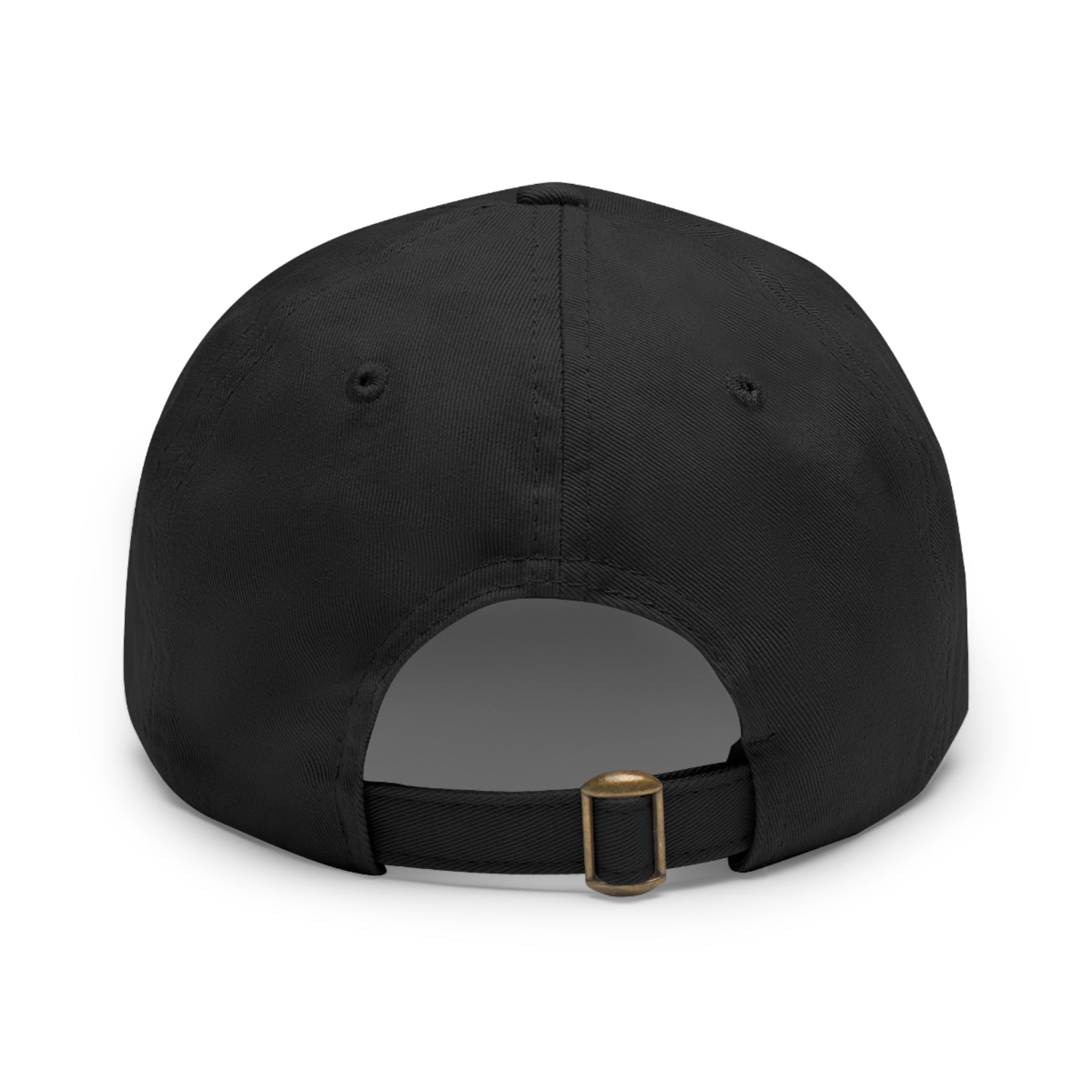 Dad Hat — "Hanta Ain't Huntin' Me" Leather Patch Cap