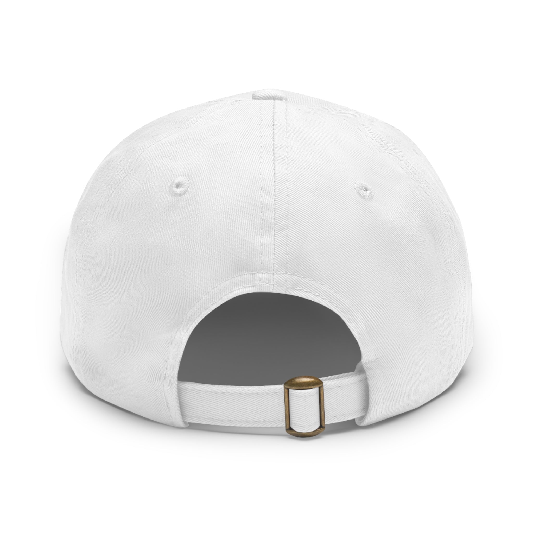 Dad Hat — "Hanta Ain't Huntin' Me" Leather Patch Cap