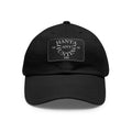 Dad Hat — "Hanta Ain't Huntin' Me" Leather Patch Cap