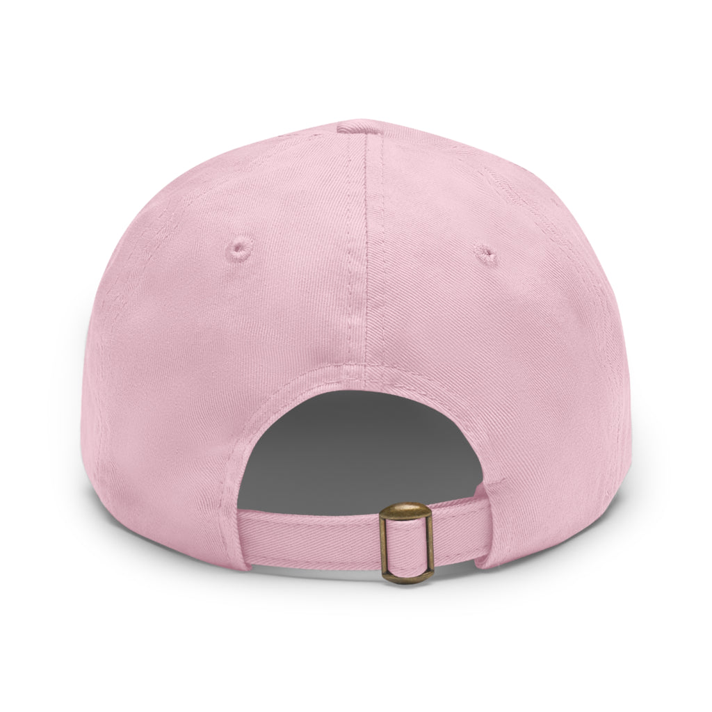 Dad Hat — "Hanta Ain't Huntin' Me" Leather Patch Cap